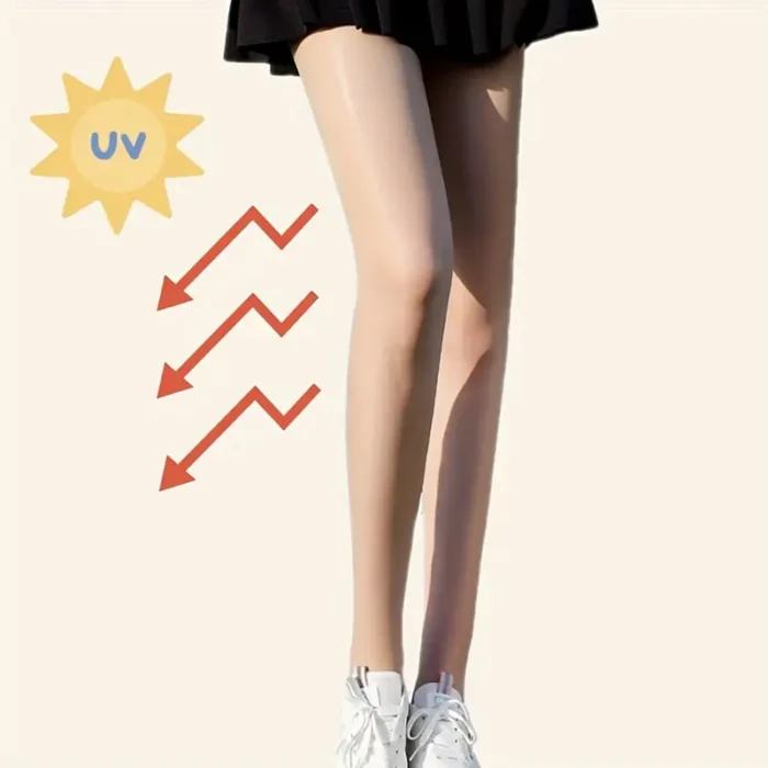 Women'S Outdoor Sports Golf Tennis Long Socks, Thin Breathable High-Elastic Stockings, Sun Protection And Uv-Resistant Ice Socks.